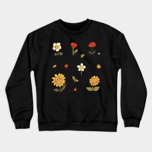 Fun spring flowers pattern Crewneck Sweatshirt